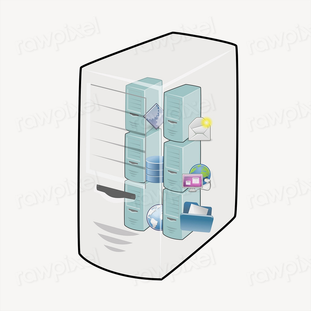 Cloud computing clipart, illustration vector