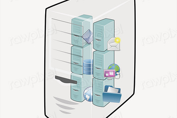 Cloud computing clipart, illustration vector